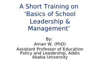 School leadership & Management.ppt
